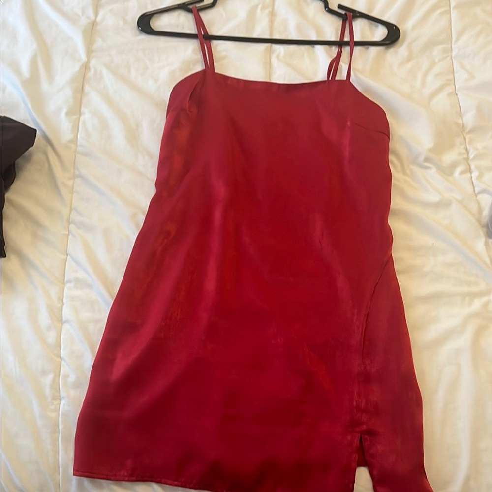 Elegant Red Slip Dress